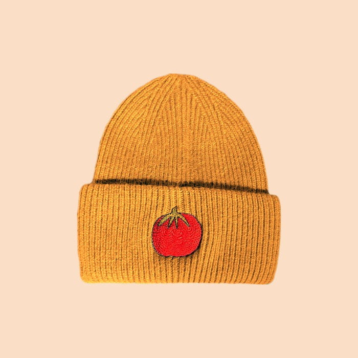 Mustard Angora Beanie
