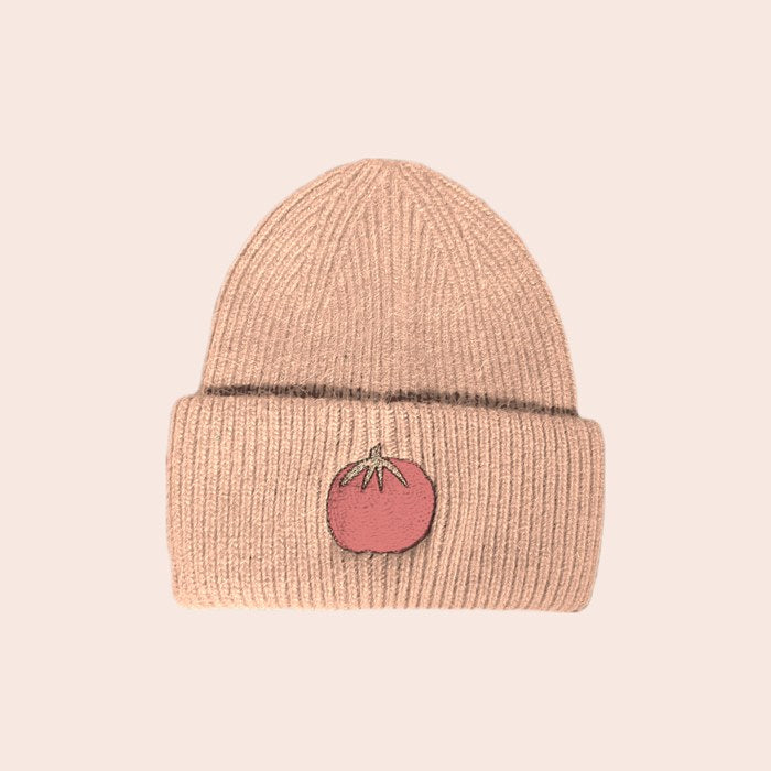 Pink Mono Angora Beanie
