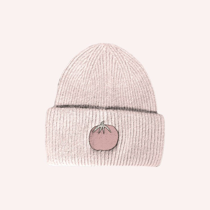 Pink Mono Angora Beanie