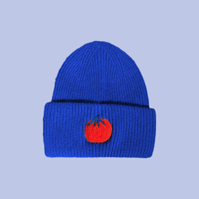 Royal Blue Angora Beanie